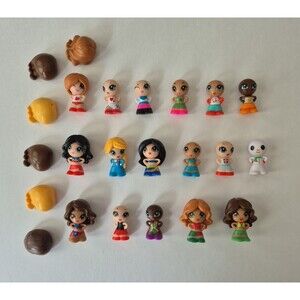 Jakks Pacific Lot of 30 Variety Gift Em Miniature Figurines and Wigs